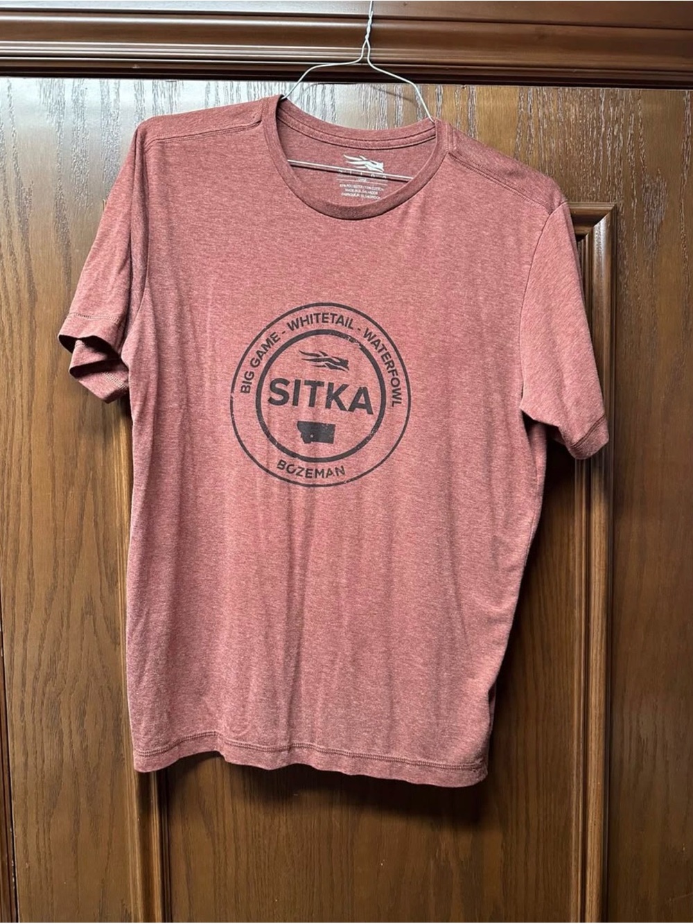 Sitka Men's Short Sleeve Logo Tee — Rust Red